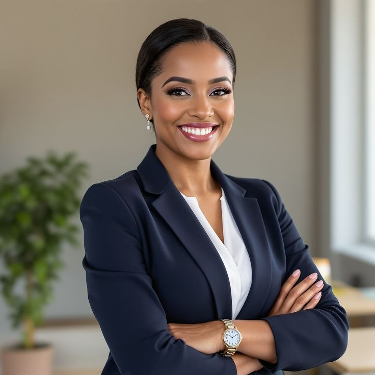 Confident business professional ready to connect